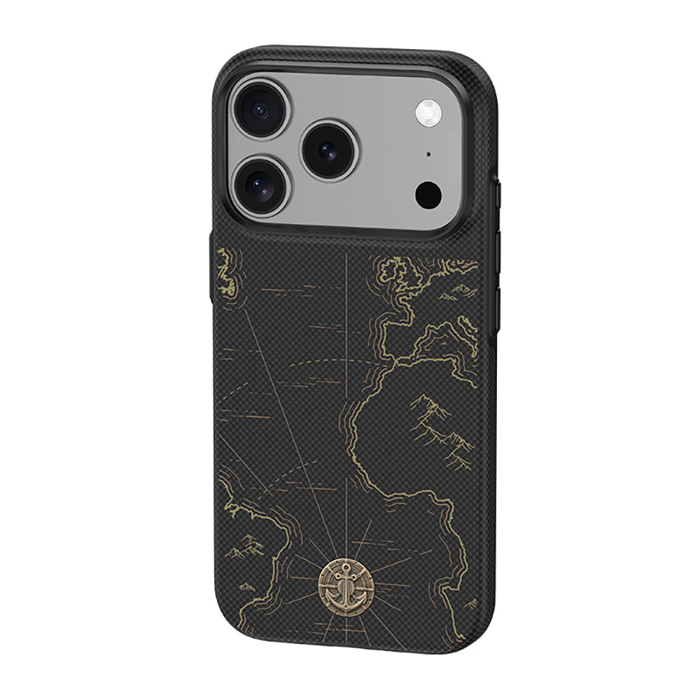 iPhone 18 Pro Kılıf M-safe Şarj Özellikli Karbon Fiber Tasarımlı Benks ArmorEdge Air Navigator Kevlar Kılıf