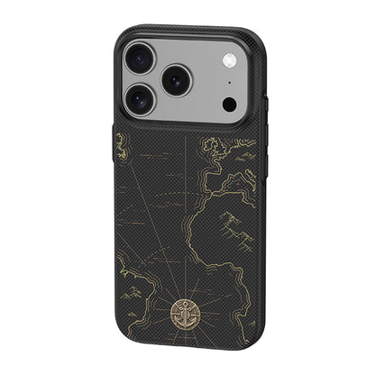 iPhone 18 Pro Kılıf M-safe Şarj Özellikli Karbon Fiber Tasarımlı Benks ArmorEdge Air Navigator Kevlar Kılıf