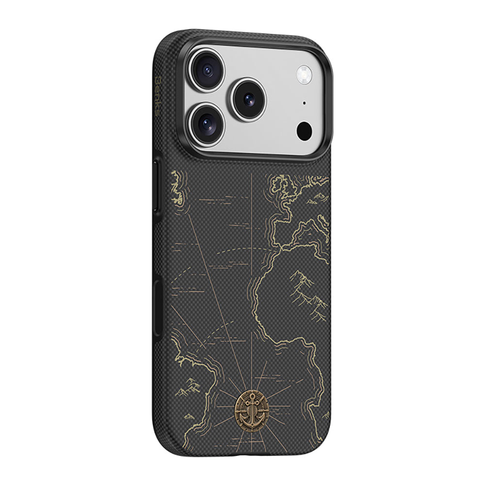 iPhone 18 Pro Kılıf M-safe Şarj Özellikli Karbon Fiber Tasarımlı Benks ArmorEdge Air Navigator Kevlar Kılıf