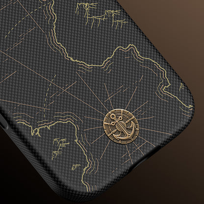 iPhone 18 Pro Kılıf M-safe Şarj Özellikli Karbon Fiber Tasarımlı Benks ArmorEdge Air Navigator Kevlar Kılıf