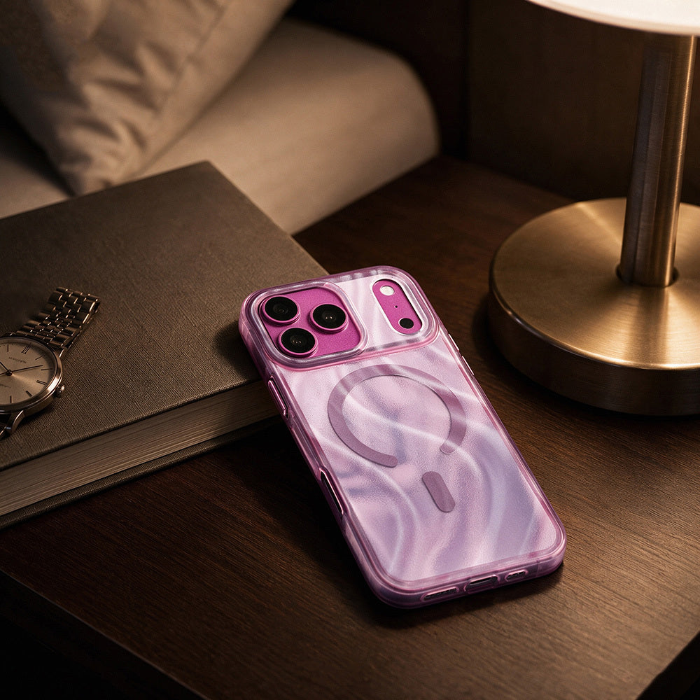 iPhone 18 Pro Kılıf M-safe Şarj Özellikli Mutural Glow Desert Serisi Kılıf