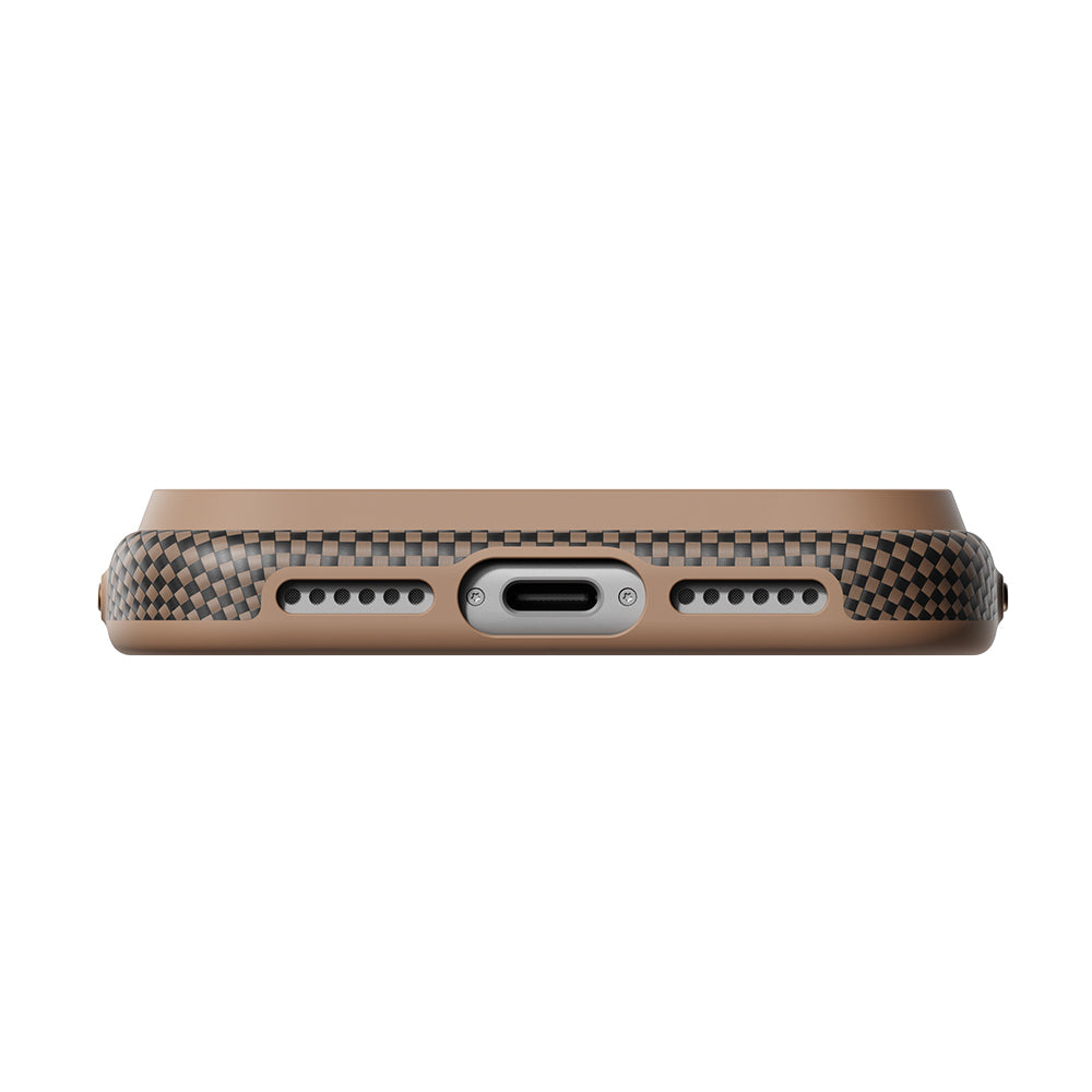 iPhone 18 Pro Kılıf M-safe Şarj Özellikli Pitaka Tactile Woven Sunset-Moonrise Aramid Serisi Summa Kılıf