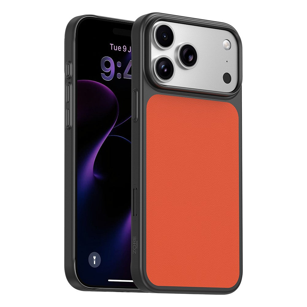 iPhone 18 Pro Kılıf M-Safe Şarj Özellikli PU Zore Paris Trexo Sert PC Kılıf