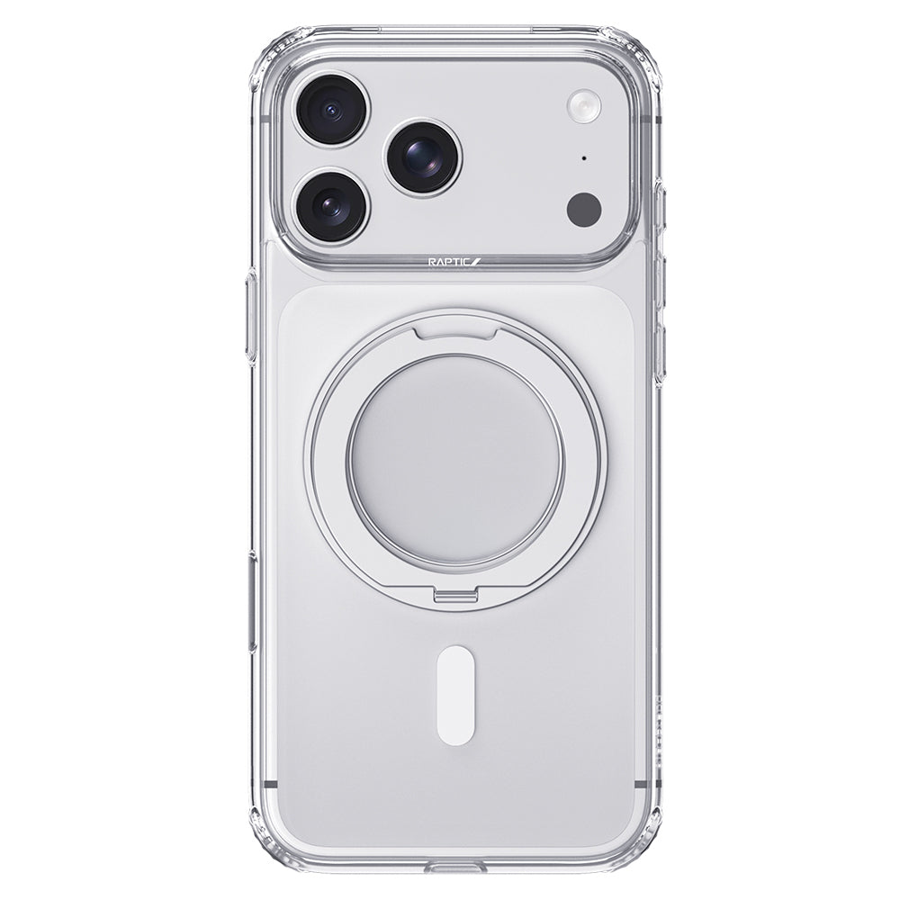 iPhone 18 Pro Kılıf M-safe Şarj Özellikli Raptic Air Stand Serisi Aynalı Arka Yüzey Standlı Kılıf