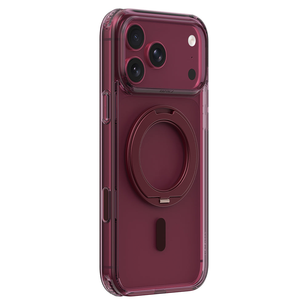 iPhone 18 Pro Kılıf M-safe Şarj Özellikli Raptic Air Stand Serisi Aynalı Arka Yüzey Standlı Kılıf