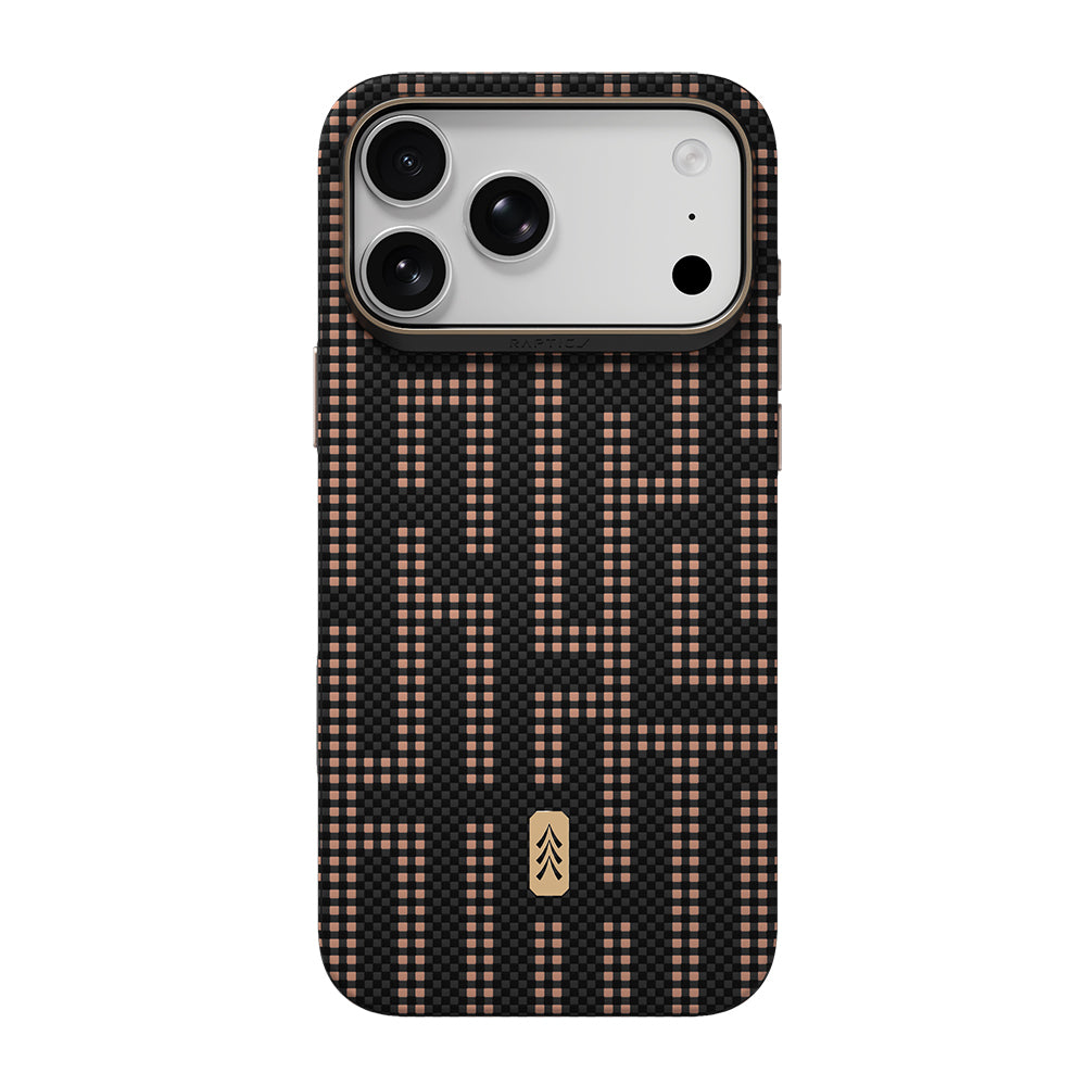 iPhone 18 Pro Kılıf M-safe Şarj Özellikli Raptic Aramid Dual Ultra Grid Serisi Karbon Kılıf