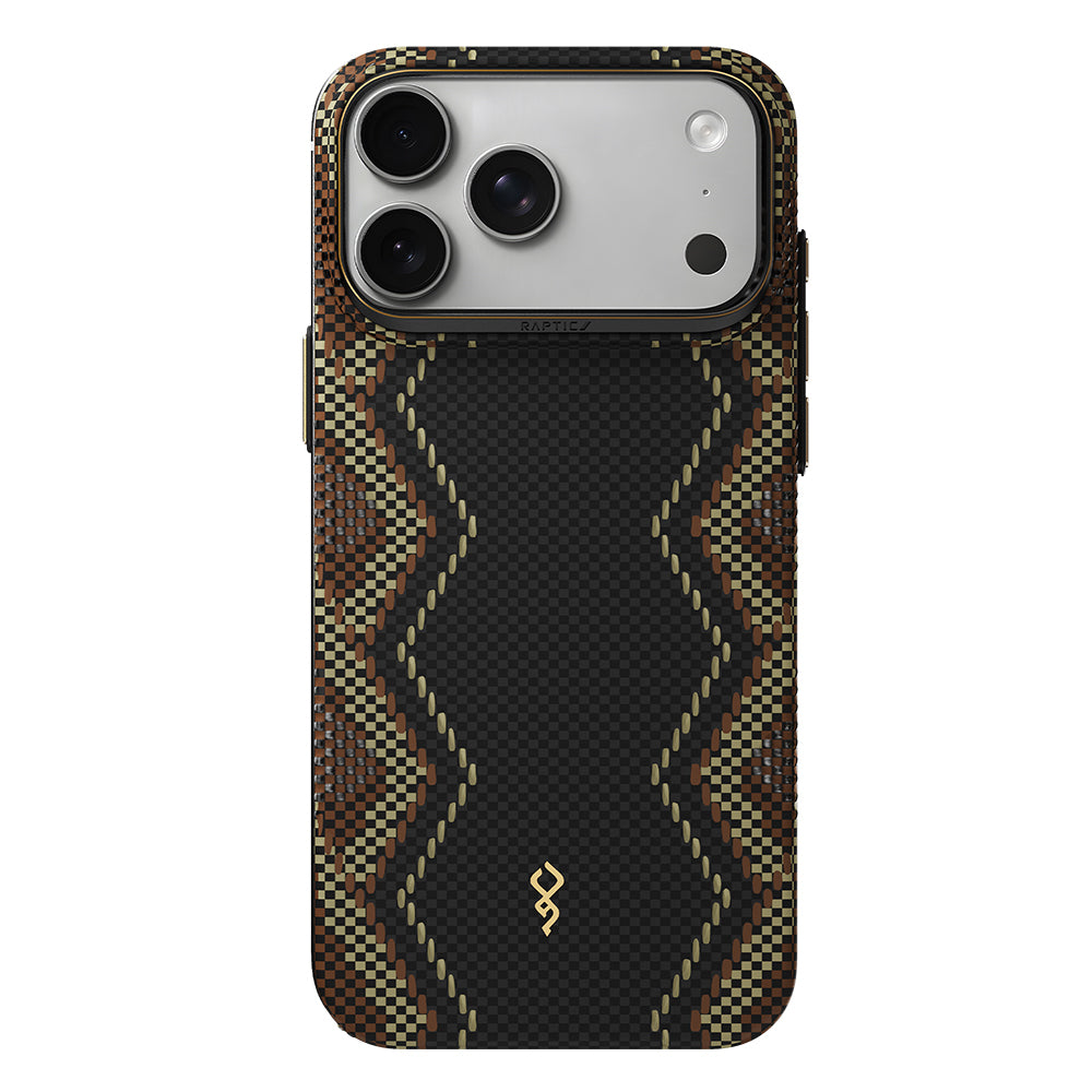 iPhone 18 Pro Kılıf M-safe Şarj Özellikli Raptic Aramid Skin Scepter Serisi Karbon Kılıf