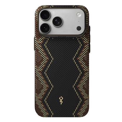 iPhone 18 Pro Kılıf M-safe Şarj Özellikli Raptic Aramid Skin Scepter Serisi Karbon Kılıf