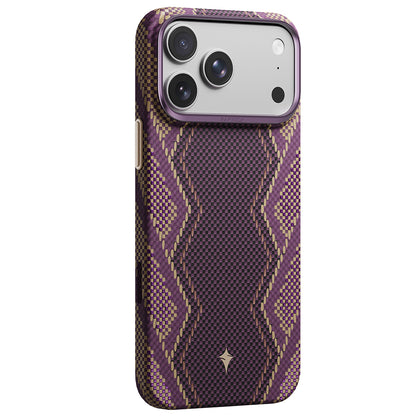 iPhone 18 Pro Kılıf M-safe Şarj Özellikli Raptic Aramid Skin Scepter Serisi Karbon Kılıf