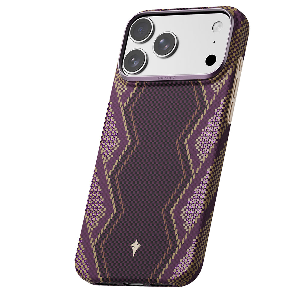 iPhone 18 Pro Kılıf M-safe Şarj Özellikli Raptic Aramid Skin Scepter Serisi Karbon Kılıf