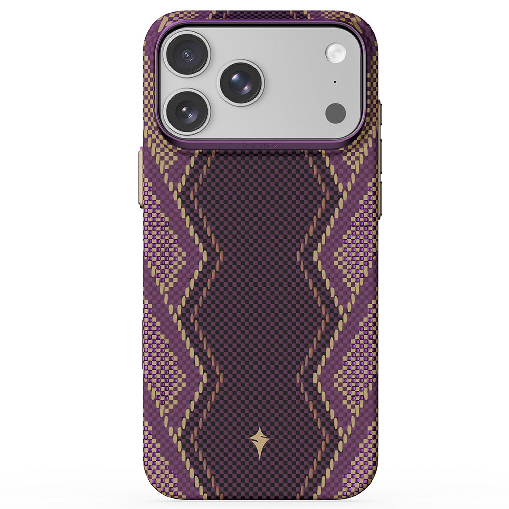 iPhone 18 Pro Kılıf M-safe Şarj Özellikli Raptic Aramid Skin Scepter Serisi Karbon Kılıf