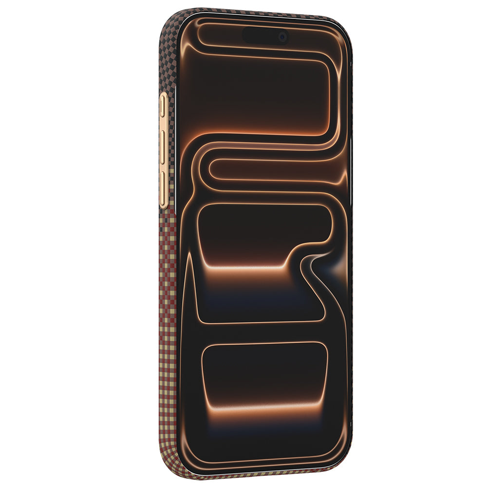 iPhone 18 Pro Kılıf M-safe Şarj Özellikli Raptic Aramid Skin Serenity Serisi Karbon Kılıf