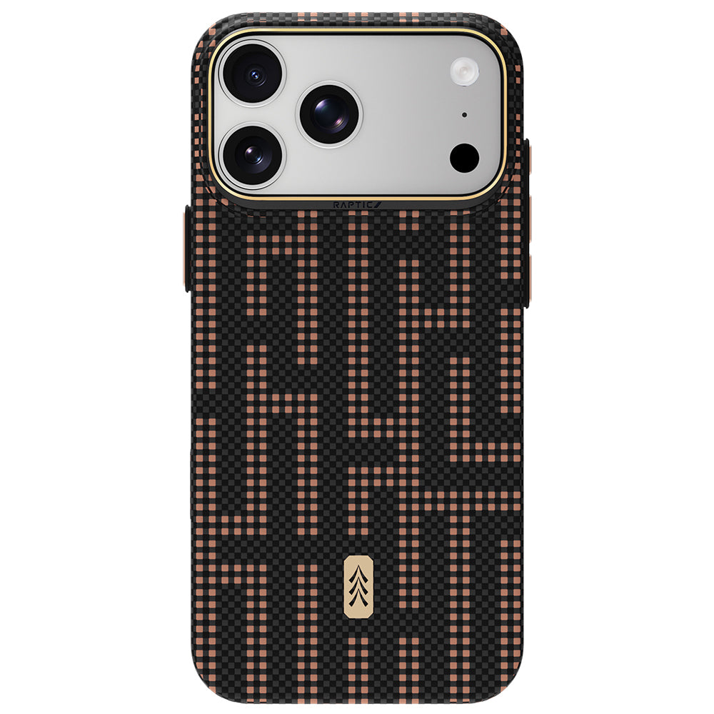 iPhone 18 Pro Kılıf M-safe Şarj Özellikli Raptic Aramid Skin Serisi Karbon Kılıf