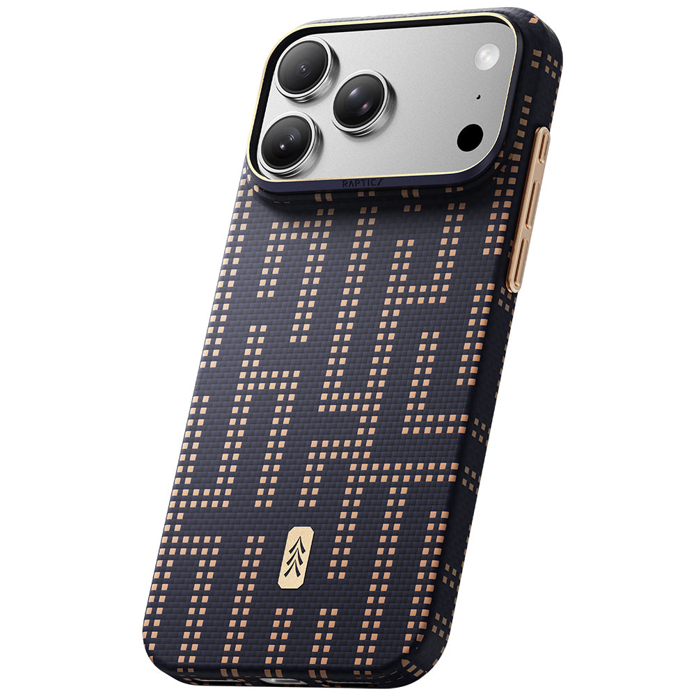 iPhone 18 Pro Kılıf M-safe Şarj Özellikli Raptic Aramid Skin Serisi Karbon Kılıf