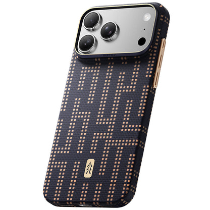 iPhone 18 Pro Kılıf M-safe Şarj Özellikli Raptic Aramid Skin Serisi Karbon Kılıf