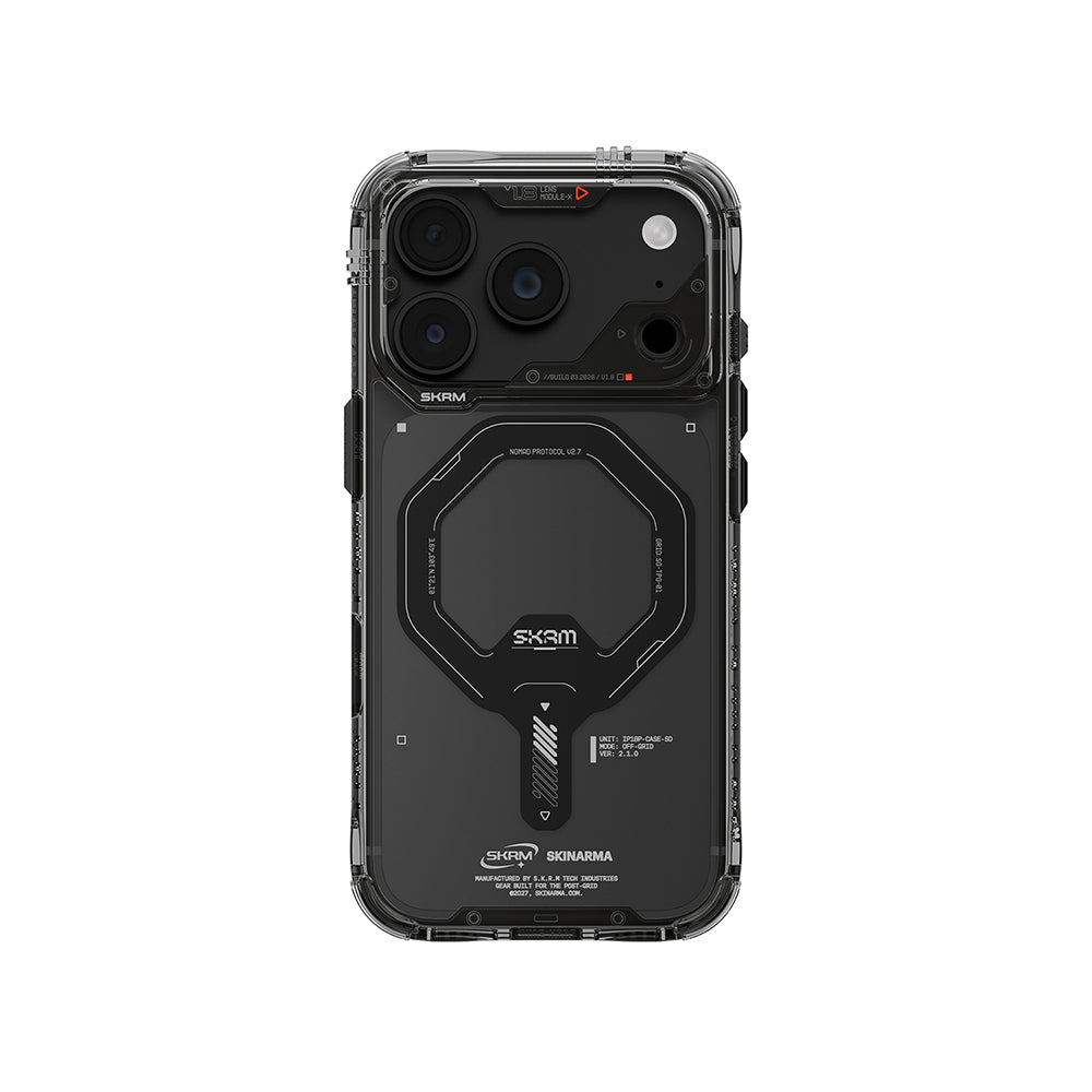 iPhone 18 Pro Kılıf M-safe Şarj Özellikli Şeffaf Airbag Tasarımlı Skinarma Saido Mag-Charge Kılıf