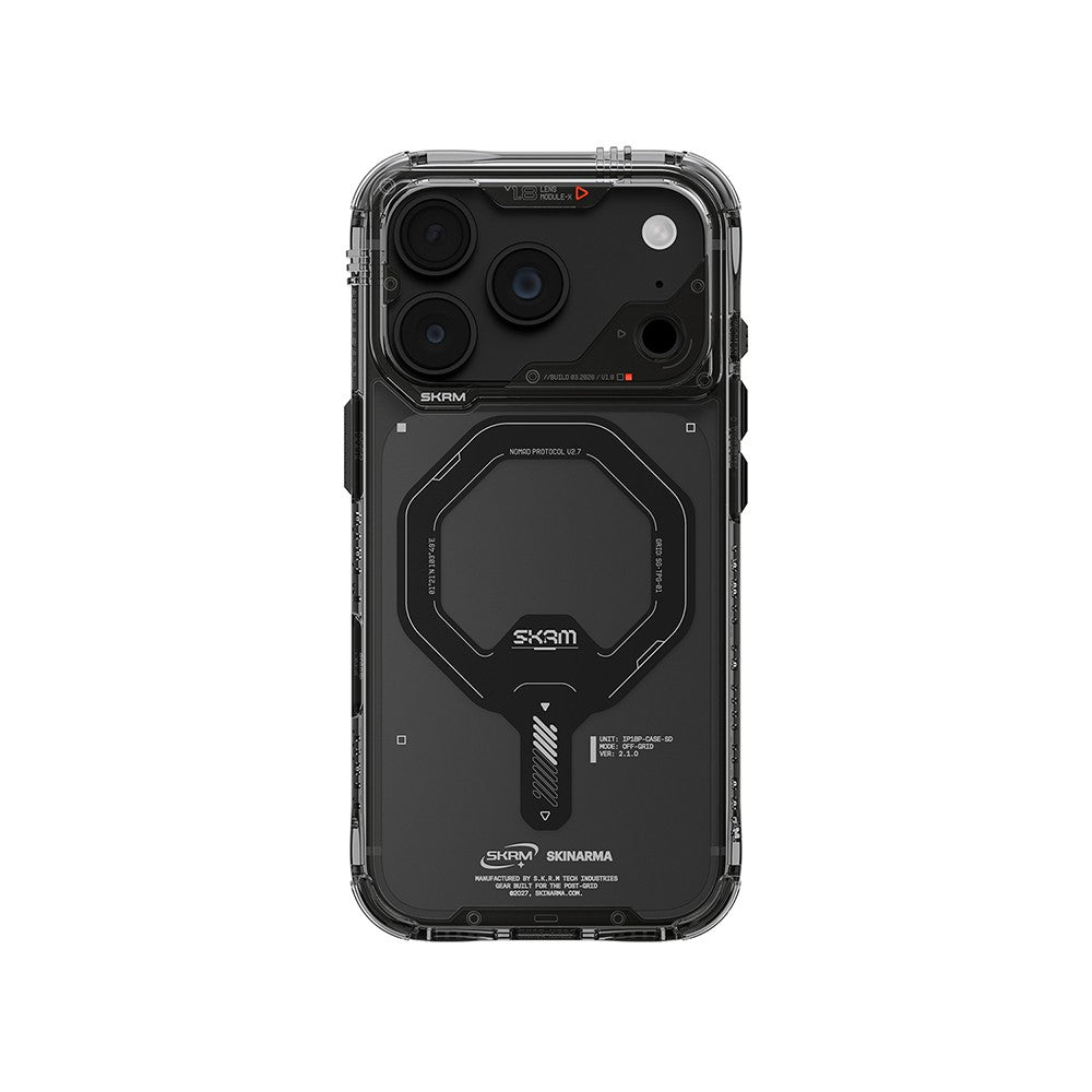 iPhone 18 Pro Kılıf M-safe Şarj Özellikli Şeffaf Airbag Tasarımlı Skinarma Saido Mag-Charge Kılıf