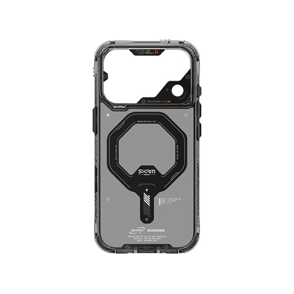 iPhone 18 Pro Kılıf M-safe Şarj Özellikli Şeffaf Airbag Tasarımlı Skinarma Saido Mag-Charge Kılıf