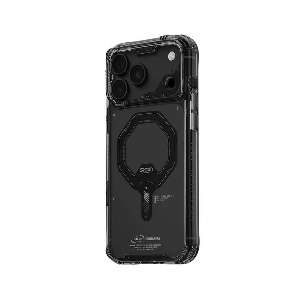 iPhone 18 Pro Kılıf M-safe Şarj Özellikli Şeffaf Airbag Tasarımlı Skinarma Saido Mag-Charge Kılıf