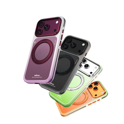 iPhone 18 Pro Kılıf M-safe Şarj Özellikli Sert PC Wlons Arvox Standlı Kılıf