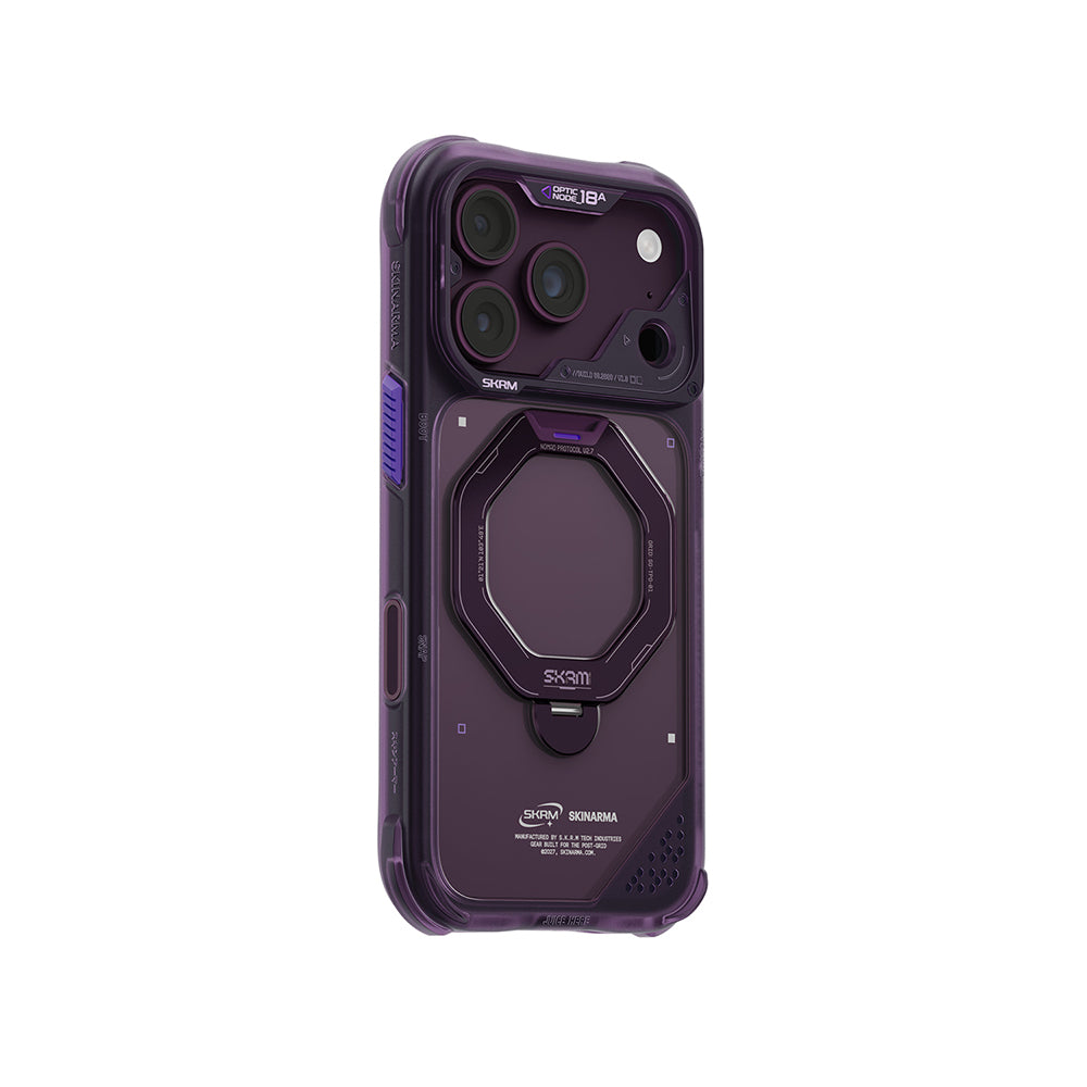 iPhone 18 Pro Kılıf M-safe Şarj Özellikli Standlı Skinarma Saturn Kılıf