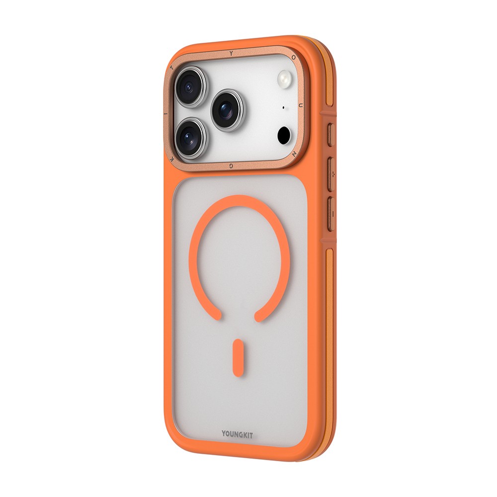 iPhone 18 Pro Kılıf M-safe Şarj Özellikli Youngkit Rock Sand Serisi Kılıf
