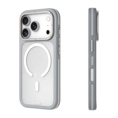 iPhone 18 Pro Kılıf M-safe Şarj Özellikli Youngkit Rock Sand Serisi Kılıf
