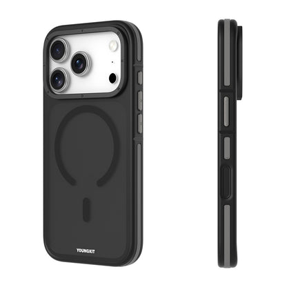 iPhone 18 Pro Kılıf M-safe Şarj Özellikli Youngkit Rock Sand Serisi Kılıf