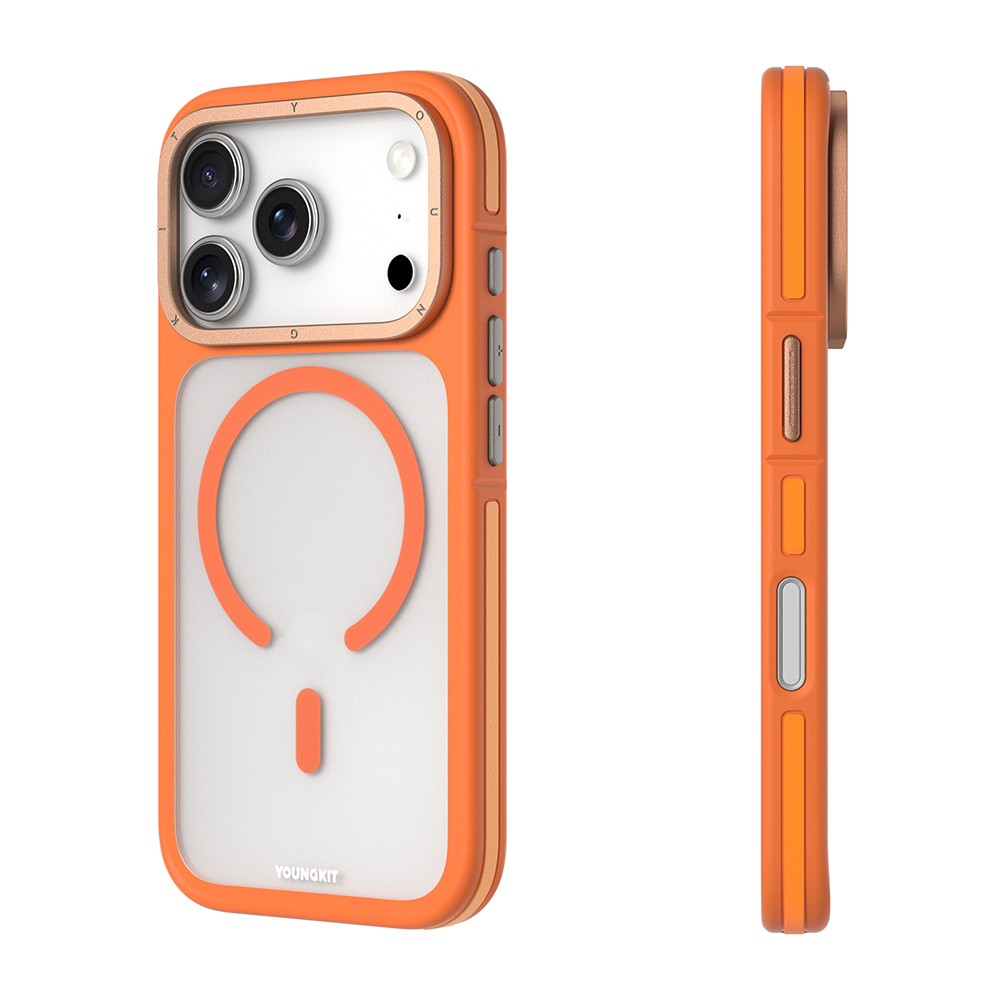 iPhone 18 Pro Kılıf M-safe Şarj Özellikli Youngkit Rock Sand Serisi Kılıf
