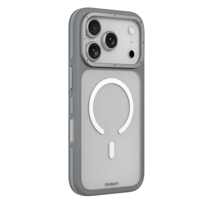 iPhone 18 Pro Kılıf M-safe Şarj Özellikli Youngkit Rock Sand Serisi Kılıf