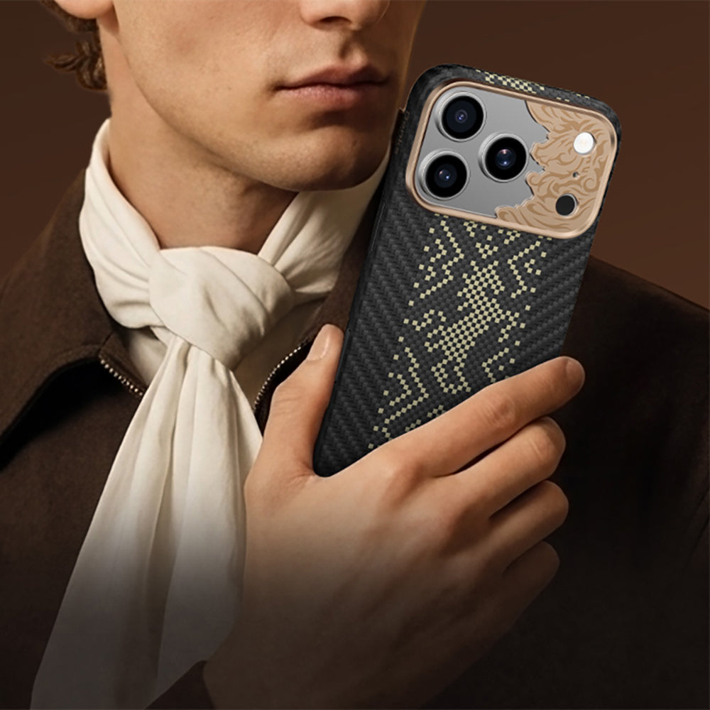 iPhone 18 Pro Kılıf M-safe Şarj Özellikli Yükseltilmiş Kamera Çerçeveli Benks ArmorAir Knight Serisi C1 Kevlar Kılıf