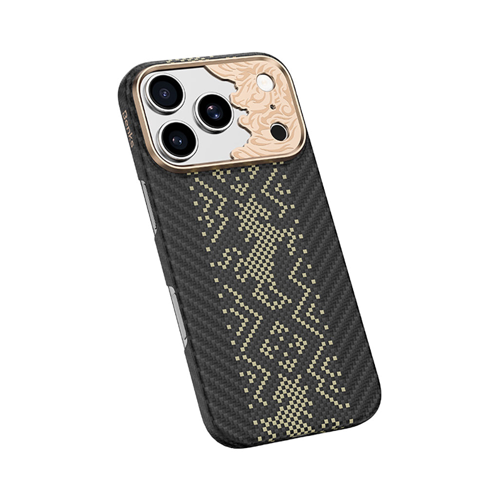 iPhone 18 Pro Kılıf M-safe Şarj Özellikli Yükseltilmiş Kamera Çerçeveli Benks ArmorAir Knight Serisi C1 Kevlar Kılıf