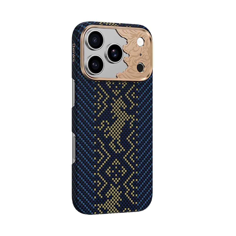 iPhone 18 Pro Kılıf M-safe Şarj Özellikli Yükseltilmiş Kamera Çerçeveli Benks ArmorAir Knight Serisi C1 Kevlar Kılıf