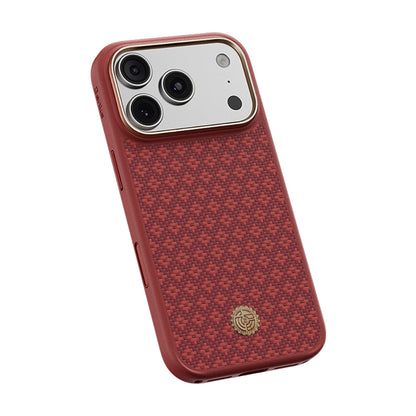 iPhone 18 Pro Kılıf M-Safe Şarj Özellikli Yükseltilmiş Kamera Çerçeveli Benks ArmorPro ArmorGrid Serisi Kevlar Karbon Kılıf