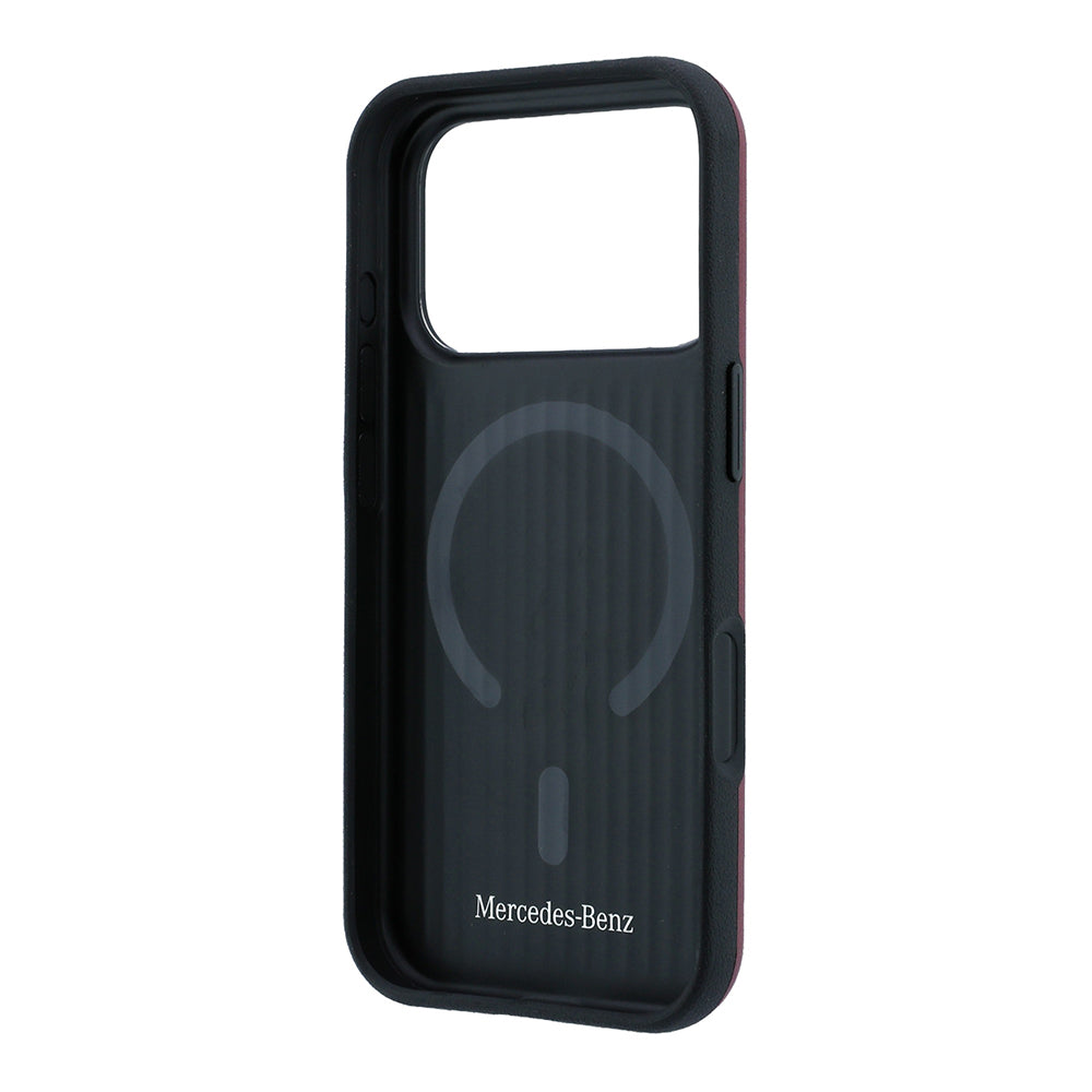iPhone 18 Pro Kılıf Mercedes Benz Orijinal Lisanslı M-safe Şarj Özellikli 360 Derece Dönebilen Standlı PU Metal Logolu Kılıf