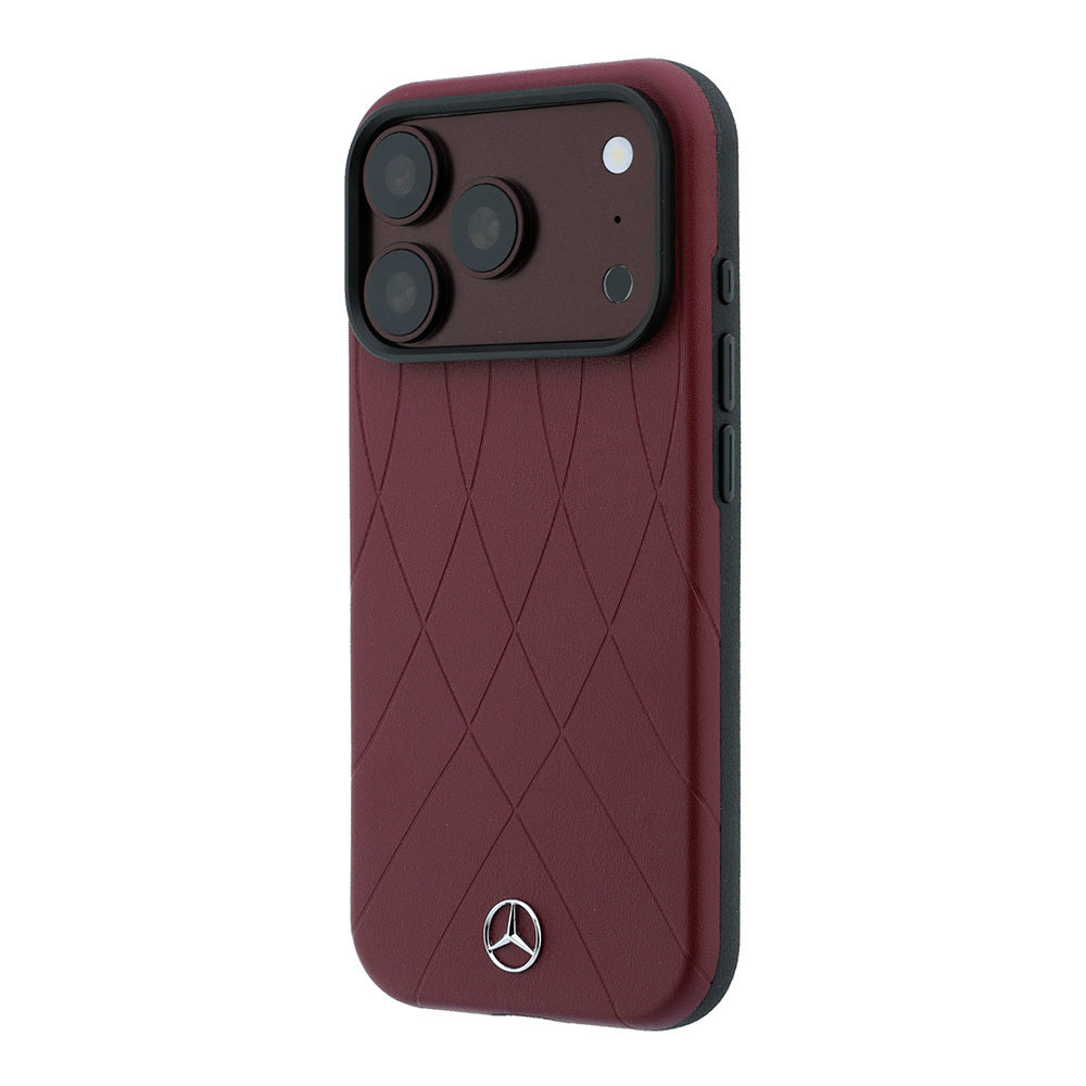 iPhone 18 Pro Kılıf Mercedes Benz Orijinal Lisanslı M-safe Şarj Özellikli 3D Metal Logolu Crossed Lines Kılıf