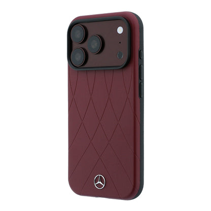iPhone 18 Pro Kılıf Mercedes Benz Orijinal Lisanslı M-safe Şarj Özellikli 3D Metal Logolu Crossed Lines Kılıf