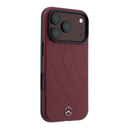 iPhone 18 Pro Kılıf Mercedes Benz Orijinal Lisanslı M-safe Şarj Özellikli 3D Metal Logolu Crossed Lines Kılıf