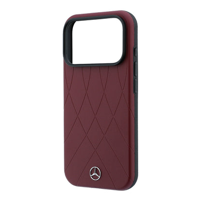 iPhone 18 Pro Kılıf Mercedes Benz Orijinal Lisanslı M-safe Şarj Özellikli 3D Metal Logolu Crossed Lines Kılıf