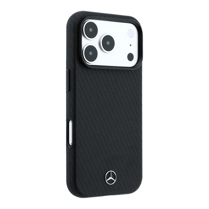iPhone 18 Pro Kılıf Mercedes Benz Orijinal Lisanslı M-safe Şarj Özellikli 3D Metal Logolu Wrap Wood Deri Kılıf