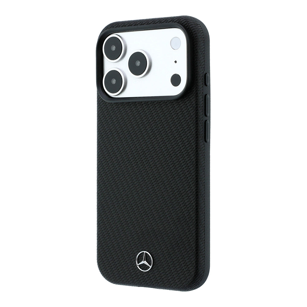 iPhone 18 Pro Kılıf Mercedes Benz Orijinal Lisanslı M-safe Şarj Özellikli PU Deri 3D Metal Logolu Kartlıklı Kılıf