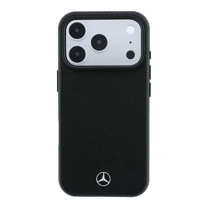 iPhone 18 Pro Kılıf Mercedes Benz Orijinal Lisanslı M-safe Şarj Özellikli PU Deri 3D Metal Logolu Kartlıklı Kılıf