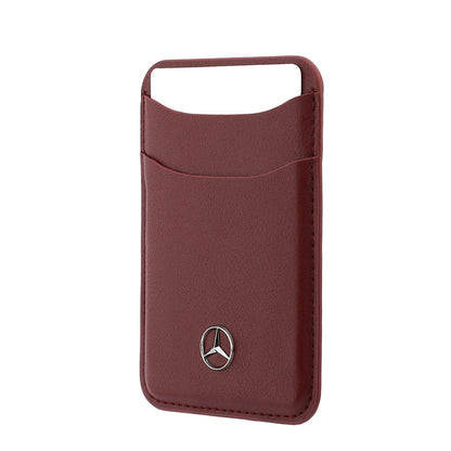 iPhone 18 Pro Kılıf Mercedes Benz Orijinal Lisanslı M-safe Şarj Özellikli PU Deri 3D Metal Logolu Kartlıklı Kılıf
