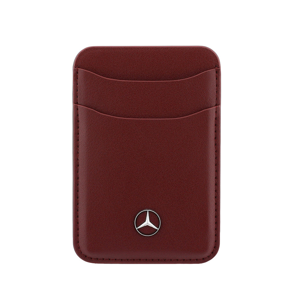iPhone 18 Pro Kılıf Mercedes Benz Orijinal Lisanslı M-safe Şarj Özellikli PU Deri 3D Metal Logolu Kartlıklı Kılıf