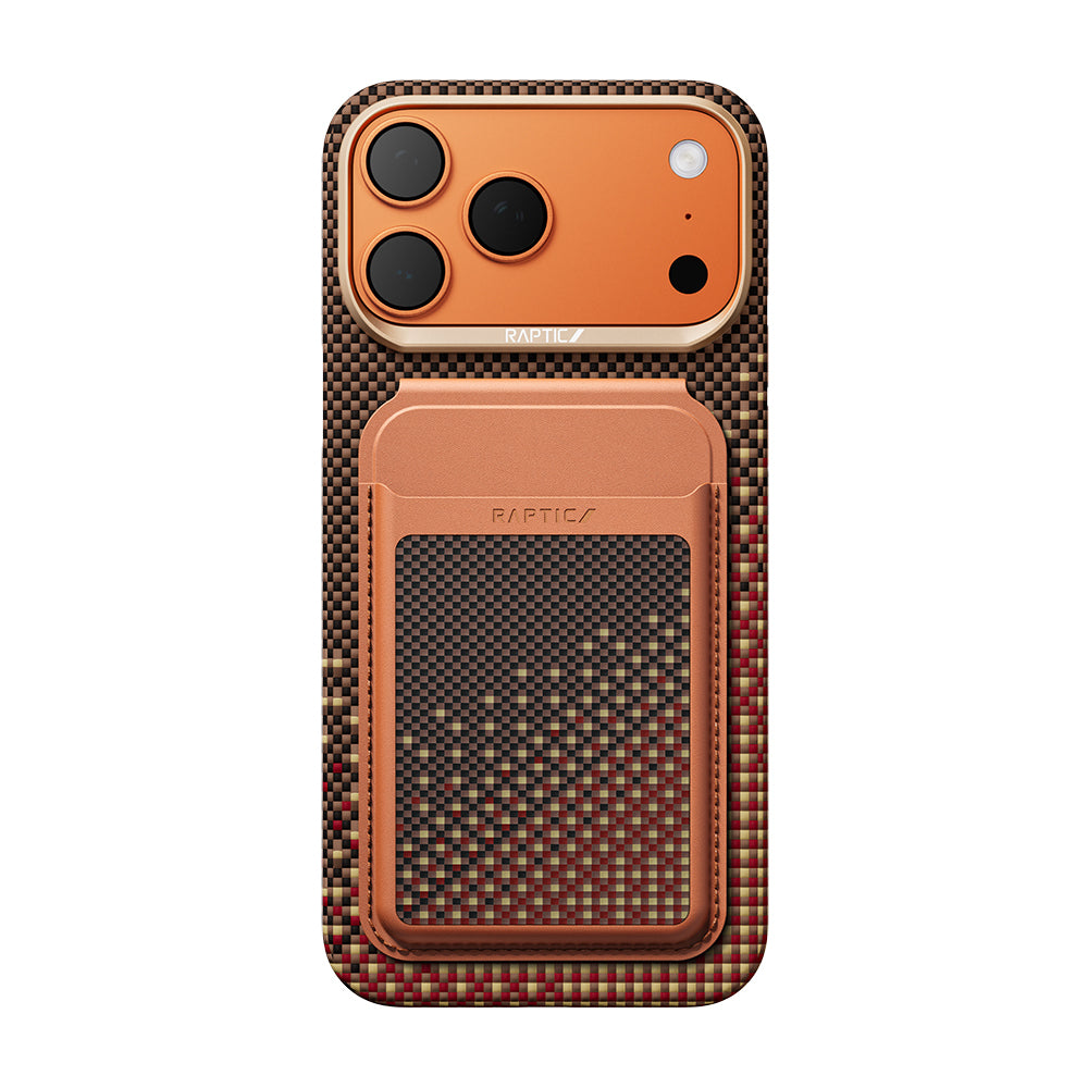 iPhone 18 Pro Kılıf Raptic 2in1 Bundle Kit Aramid Skin Serenity Serisi Kartlık ve Karbon Kılıf