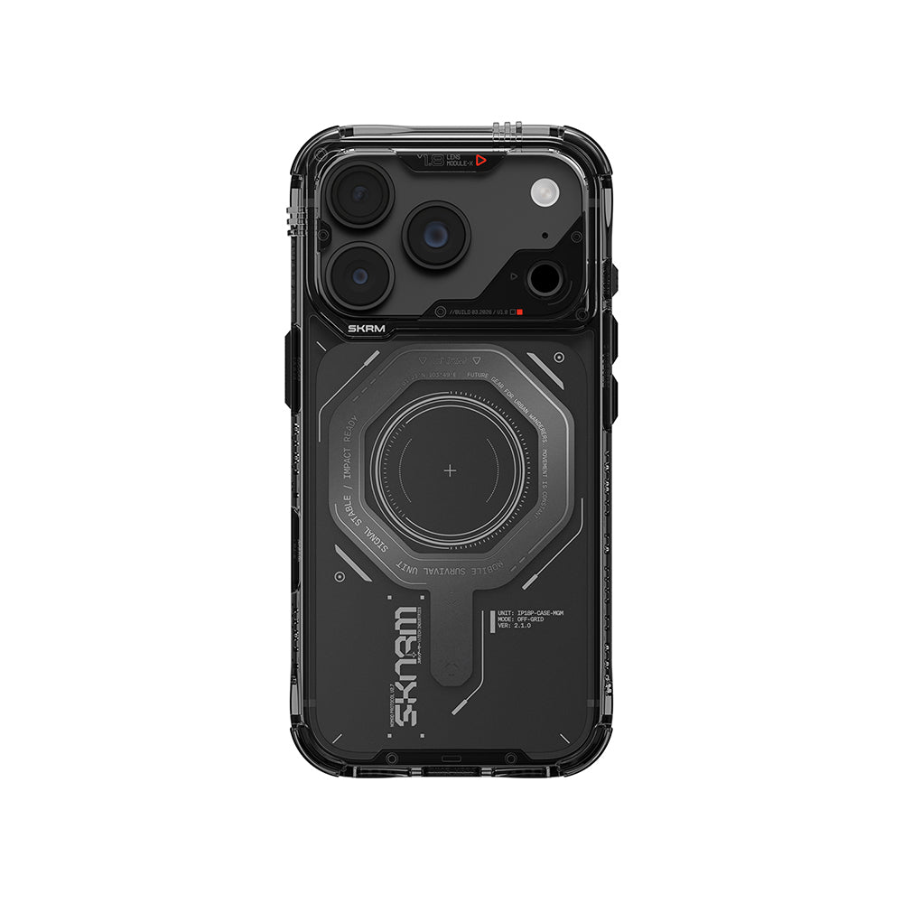 iPhone 18 Pro Kılıf SkinArma M-safe Şarj Özellikli Airbag Tasarımlı Magma Kılıf