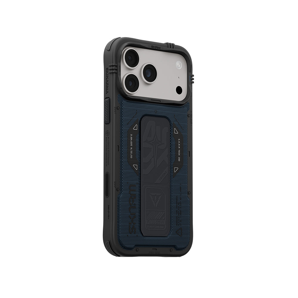 iPhone 18 Pro Kılıf SkinArma M-safe Şarj Özellikli Airbag Tasarımlı Standlı Phantom Kılıf