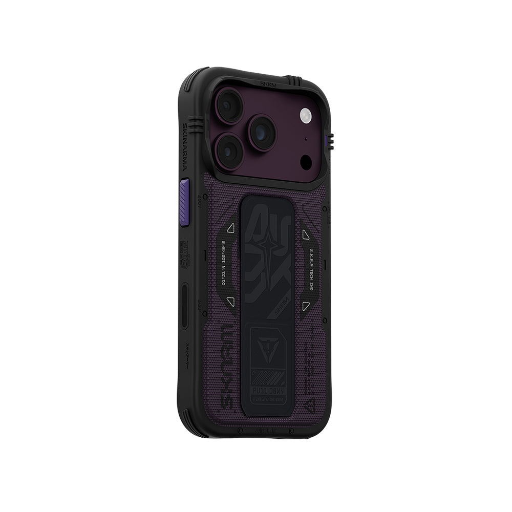 iPhone 18 Pro Kılıf SkinArma M-safe Şarj Özellikli Airbag Tasarımlı Standlı Phantom Kılıf