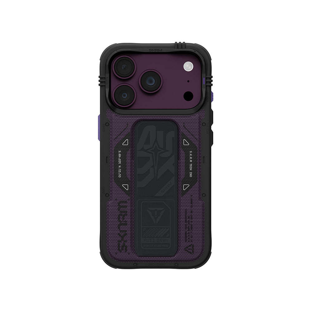 iPhone 18 Pro Kılıf SkinArma M-safe Şarj Özellikli Airbag Tasarımlı Standlı Phantom Kılıf