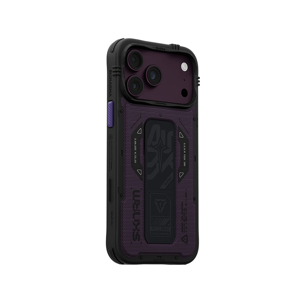 iPhone 18 Pro Kılıf SkinArma M-safe Şarj Özellikli Airbag Tasarımlı Standlı Phantom Kılıf